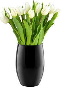 Vase de table moderne en métal noir, forme ovale, 2190 ml, pour eau, design d'intérieur décoratif, tendance pour la maison - Product Image 3