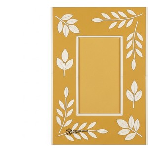 Artisan Crafted Yellow Wooden Inlay <b>Picture</b> <b>Frame</b> Elegant Bone Inlay Tabletop Photo <b>Frame</b> in Yellow - Product Image 4