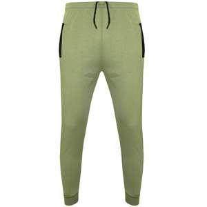 Chándal con Capucha para Hombre, Verde Sólido, Cierre Completo, Informal, Transpirable, 100% Algodón, Corte Regular, Ropa de Invierno, Cuello Alto, Cordón Ajustable - Product Image 5