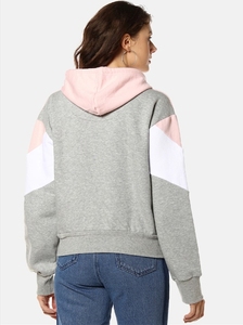 Sudadera con Capucha para Mujer, Diseño Color Block, Mezcla de Algodón, Tejido de Punto, Estilo Casual, Corte Regular, con Bolsillos, Estilo Otoñal - Product Image 3