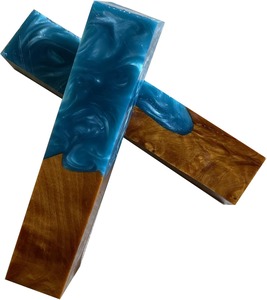 SAZ ENTERPRISES Manche de couteau en résine et bois personnalisé – Manche à motif unique pour couteaux de cuisine et de chasse - Product Image 1