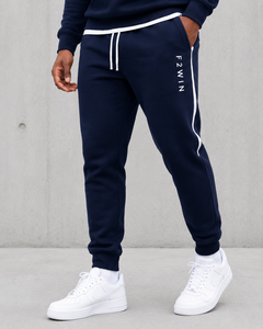 Conjunto Deportivo F2WIN para Hombre, Sudadera con Capucha y Pantalones Jogger, Color Azul Marino, Manga Larga, Cierre con Cordón, Corte Regular, Forro Polar Cortavientos para Verano - Product Image 3