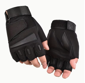 Gym Gloves Mesh Material Adjustable Wrist <b>Strap</b> for Weight Lifting Unisex Green Black Women Lightweight PU Half <b>Finger</b> Gym Glo - Product Image 2