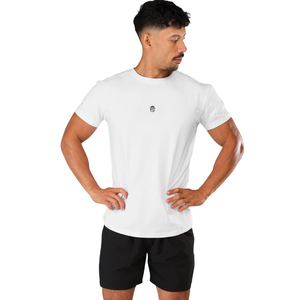 Chemise à manches courtes blanche pour homme, confortable, élégante, en coton de qualité supérieure, pour la salle de sport, vêtements décontractés, vente en gros - Product Image 4