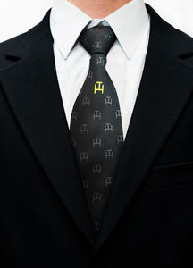 Corbata de Seda Formal para Hombre con Logotipo Personalizado Bordado, Ecológica y Transpirable, Corbata Masónica en Venta - Product Image 6