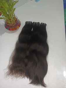 Extensions de cheveux humains luxueuses, longues, aspect naturel, noires, faciles à poser, pour femmes au bureau, au quotidien, pour mariage. - Product Image 2