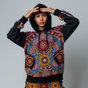 Custom Hoodie with Balaclava Set Cotton Fleece Pullover Sweatshirt <b>Matching</b> Mask with OEM ODM Customization - Product Image 3