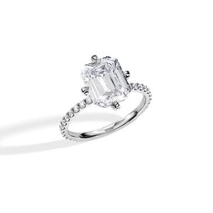 Bague en diamant cultivé en laboratoire certifié de haute qualité, or blanc, bijoux de fiançailles, disponible pour la vente en gros - Product Image 2