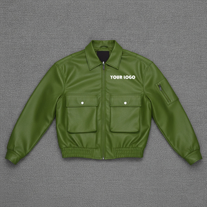 Chaqueta de Béisbol Varsity Impermeable para Hombre, con Cuello Alto de Lona, Logotipo Bordado Personalizado en la Parte Delantera, Mangas de Poliéster/Algodón - Product Image 5