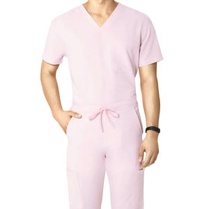 Ensembles d'uniformes d'infirmiers en velours côtelé de coton pour usage hospitalier, vente en gros, logo personnalisé avec poches - Product Image 2