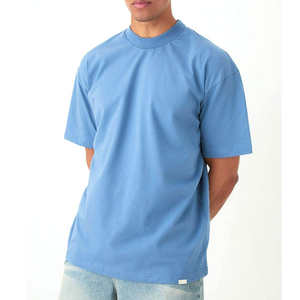 T-shirt décontracté surdimensionné vintage en coton épais lavé à manches courtes coupe carrée avec motif lettres sérigraphiées pour homme – Idéal pour la gym - Product Image 1