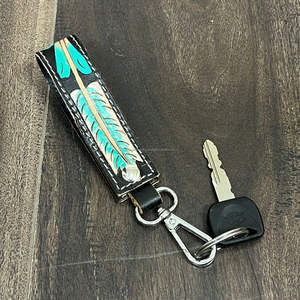 Nouveauté : Porte-clés en cuir de vachette personnalisé, fait main, avec fermoir métallique, idéal pour offrir en cadeau - Product Image 4