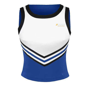 Tenues de cheerleading personnalisées HUSKY SPORTSWEAR pour filles et adultes, avec logo frontal imprimé par transfert thermique, couleurs variées pour les équipes et les compétitions. - Product Image 3