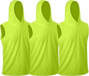 Sudadera con Capucha Unisex sin Mangas, Color Sólido, Corte Holgado, Informal, sin Forro, Azul, 100% Algodón - Product Image 6