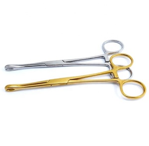 Pince à éponges chirurgicale droite non verrouillable à fentes de 7 pouces, en acier inoxydable allemand, manuelle et réutilisable, pour instrument médical - Product Image 1