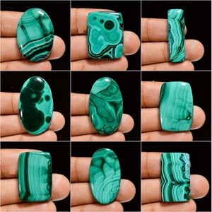 Malaquita natural cabujón verde con bandas, piedra preciosa de malaquita para la fabricación de joyas, anillos, colgantes, piedra suelta al por mayor - Product Image 6
