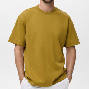 Camiseta Antiarrugas para Hombre con Hombros Caídos, 100% Algodón, Calidad Premium, Transpirable, Ecológica, Ropa Casual, Logotipo/Color Personalizado - Product Image 1