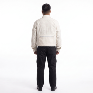 Veste de chasse courte en toile cirée pour homme, 450 GSM, coupe ample, manteau utilitaire, logo personnalisé, streetwear - Product Image 2