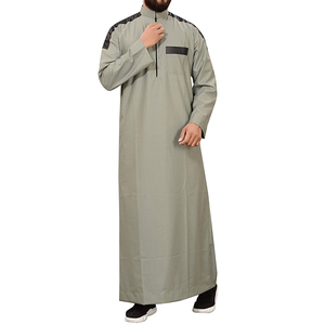 2026 New Fashionable Muslim <b>Men</b> Long Sleeve Middle East Islamic Jubbah Hot Sale Custom Logo High Quality - Product Image 3