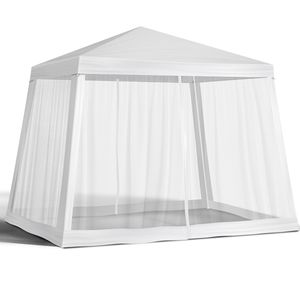 Tente de réception en maille 8x8 pieds - Structure en aluminium PVC/Polyester/Toile pour mariages, événements et utilisation en extérieur - Product Image 3