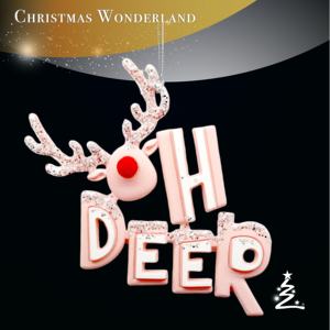 Unique <b>Christmas</b> New Year <b>Decoration</b> Macaron Matt <b>Pink</b> Light Green Paint Red Silver Glitter Acrylic Wording OH DEER Ornament - Product Image 2