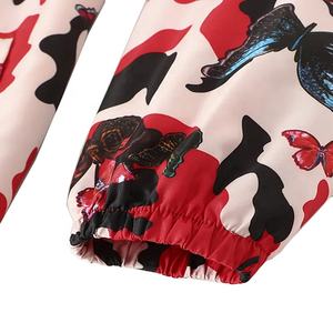 Unisex Stylish <b>Long</b> Sleeve Bomber Jacket <b>Men's</b> Printed Hooded Windbreaker <b>Coat</b> Casual Winter Zipper Gym Streetwear <b>Waterproof</b> - Product Image 5