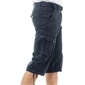 Knee length cargo <b>shorts</b> for men with flexible waistband Reinforced stitching and utility pockets Cargo <b>Shorts</b> for daily outfits - Product Image 3