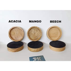Base de lampe en bois naturel de qualité supérieure, plateforme ronde en bois massif pour lampes de table, lampes aromatiques et éclairage décoratif - Product Image 2