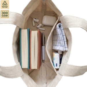 <b>10</b> Ounce Cotton Canvas Promotional Shopping Tote Bag Promotional Shopping 25x13x8 cm Custom Logo Wholesale OEM Model SS437-CL - Product Image 4