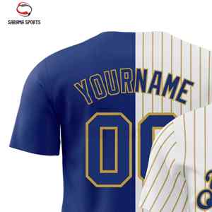 Maillot de baseball personnalisé avec nom et numéro brodés, chemise de sport en maille à manches courtes boutonnée, maillots de softball pour hommes, style streetwear hip-hop - Product Image 5