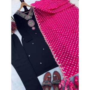 Ropa de fiesta de diseñador para mujer, conjunto de Dupatta inferior superior, conjuntos elegantes para mujer - Product Image 3