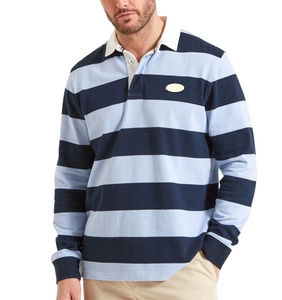 Maillot de rugby pour homme à manches longues 100 % coton respirant en tissu jersey, fabrication OEM, grammage lourd 2026 - Product Image 3