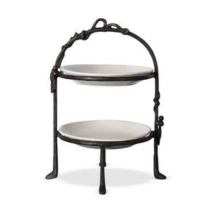 Support à gâteau de luxe en métal et céramique |   Cadre en aluminium avec plaques en céramique de qualité supérieure |   Présentoir Écologique pour Desserts, Cupcakes et Pâtisseries - Product Image 1