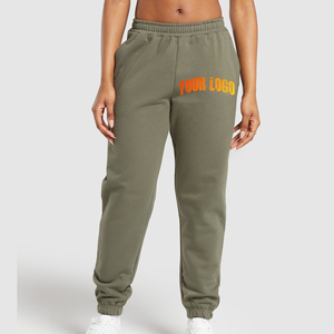 Nouveau pantalon de jogging personnalisé pour femme en polyester/coton éponge, taille élastique, coupe droite classique, jambe droite, hiver, sur mesure - Product Image 5