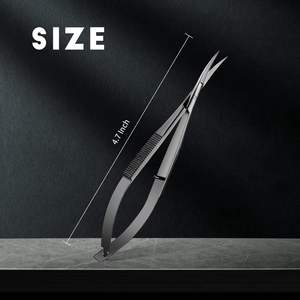 Ciseaux à cuticules incurvés en acier inoxydable OEM pour la coupe des ongles et des cuticules, multifonctionnels, qualité salon - Product Image 3