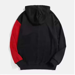 เสื้อฮู้ดดี้แฟชั่นผู้ชายสไตล์วินเทจทรงโอเวอร์ไซส์ ล้างสีแบบแอซิดวอช สีพื้น แบบสั่งทำพิเศษ แขนยาว สองสี - Product Image 2