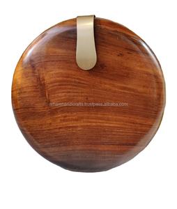High Quality 100% Natural Acacia Classic Wooden Clutch <b>Bag</b> for Women & Bridal With Handle at Affordable Price by LUXURY CRAFTS - Product Image 2