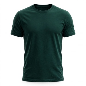 T-shirt en coton uni à col rond et manches courtes pour homme, coupe classique, couleur unie, jersey décontracté, beige, respirant, logo au dos, de BD - Product Image 4