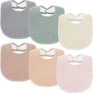 Bavoirs pour bébé 100% bambou biologique - Hypoallergéniques, absorbants, poches faciles à nettoyer, protection pour les dents unisexe - Product Image 2