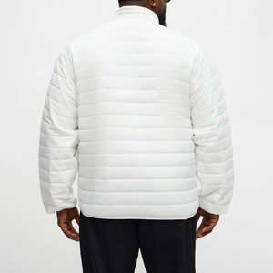 Veste matelassée en toile écologique respirante, imperméable et coupe-vent pour homme, avec rembourrage en coton, col montant et fermeture éclair - Product Image 3