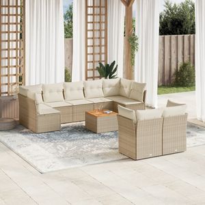 Ensemble de canapés de jardin beige, brun et crème - Product Image 1