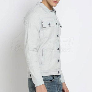 Classic <b>Jeans</b> Winter <b>Jacket</b> for <b>Men</b> Casual Outerwear Warm Comfortable Front Logo 100% Cotton - Product Image 2