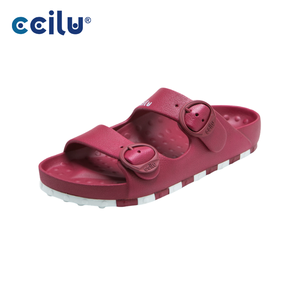 Zapatillas ajustables con hebilla antideslizante y control de olores vegano respetuoso con el medio ambiente a pedido, sandalias deslizantes con plataforma Eva personalizadas Jg23 - Product Image 1
