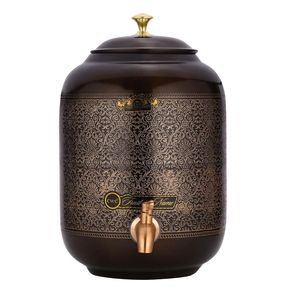 Vintage Style Hammered Copper Water Storage Dispenser Handmade Ayurvedic Copper Pot with Faucet for Home Kitchen and Hotels - Product Image 4
