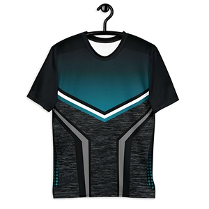 T-shirts à séchage rapide par sublimation avec impression intégrale 100 % polyester, personnalisation du logo, idéaux pour les vêtements de sport, de gym et les commandes en gros - Product Image 4