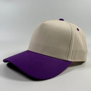 Gorra de béisbol OEM de algodón, estilo clásico y moderno, con visera alta, diseño de bordado personalizado, de 5 paneles, gris, bicolor y colorida, estilo Hip Hop - Product Image 5