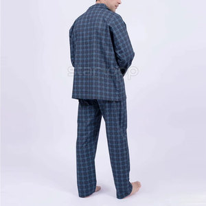 Ensemble de vêtements de nuit pour homme avec logo personnalisé OEM, en coton, confortable, pour la vente en ligne - Product Image 3