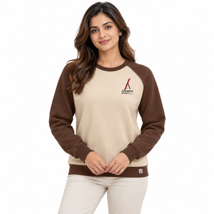 Sweat-shirt tendance pour femme, col rond court, en coton doux, taille côtelée, manches longues, design moderne, vêtement décontracté, OEM - Product Image 1