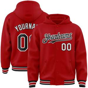 เสื้อแจ็คเก็ตเบสบอลแบบกำหนดเองสุดพิเศษ พร้อมโลโก้ทีม หมายเลขผู้เล่น แบบ Varsity Bomber ติดกระดุมแบบ Snap  รับผลิตแบบ OEM ODM ขายส่งเสื้อผ้าจากโรงงาน - Product Image 1