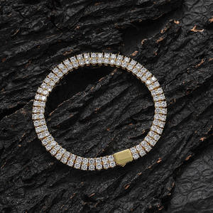 Luxury <b>Iced</b> <b>Out</b> Moissanite Diamond Bracelet Cuban <b>Chain</b> Hip Hop Jewelry for Concerts and Stage Performance Available for Sale - Product Image 4